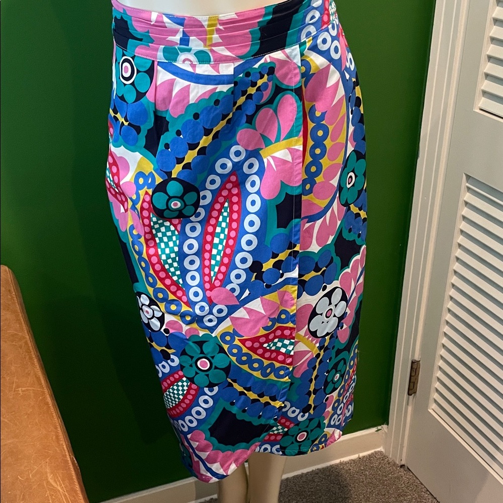 Colorful Floral Women's J. Crew wrap-style Skirt